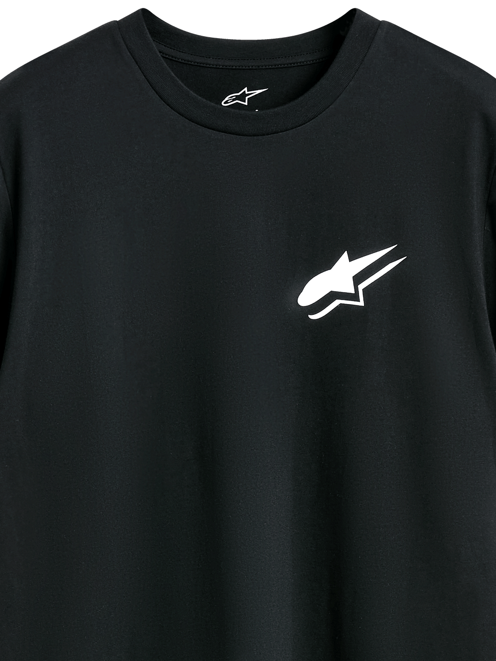 Alpinestars Formulate CSF Tee, Short Sleeve T-Shirt, Black, White Astars Logo on chest, Casual Motorsport Streetwear