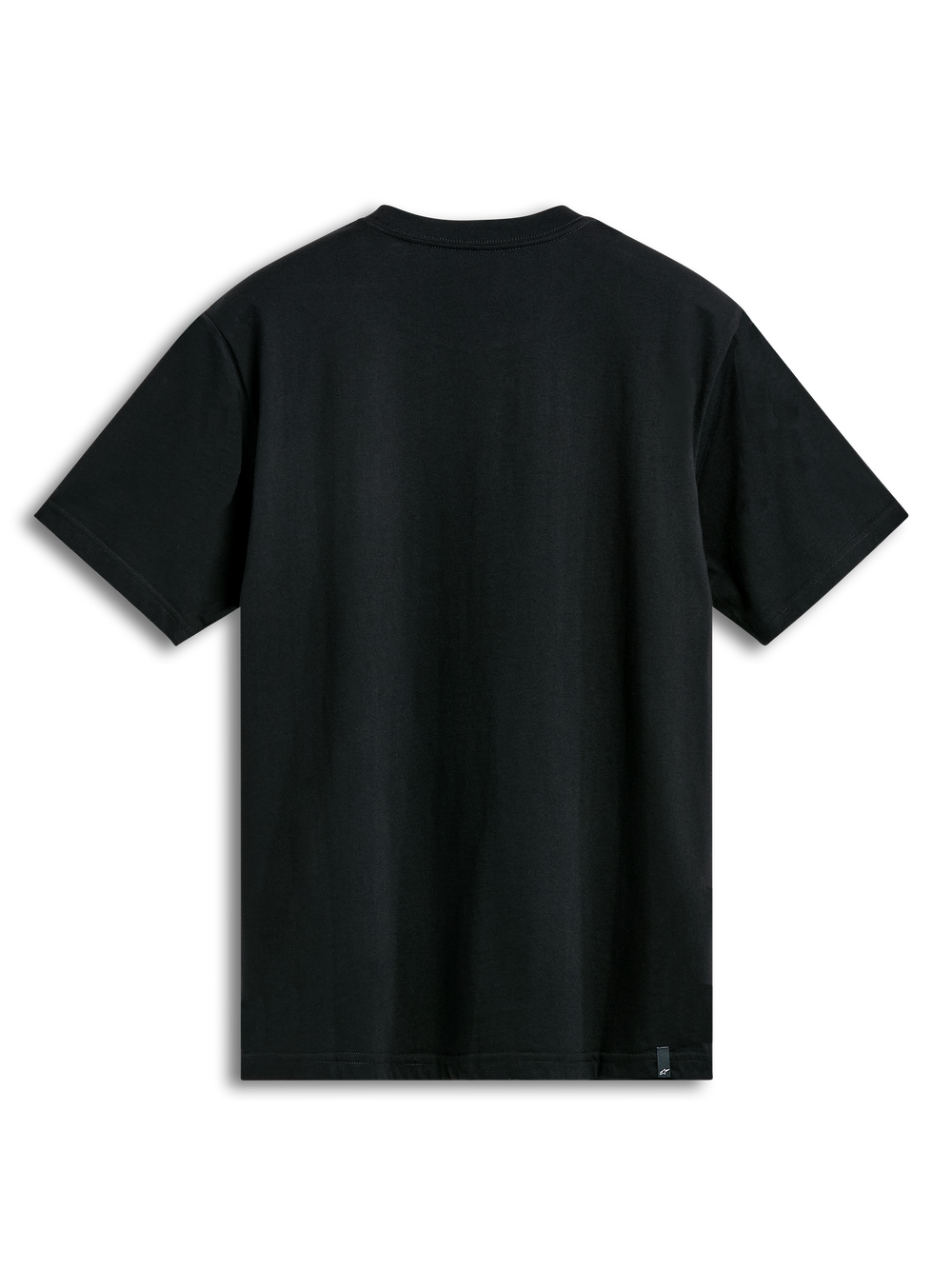 Alpinestars Dot Carbon Csf T-Shirt, black short sleeve sportswear tee, back view showing external labeling