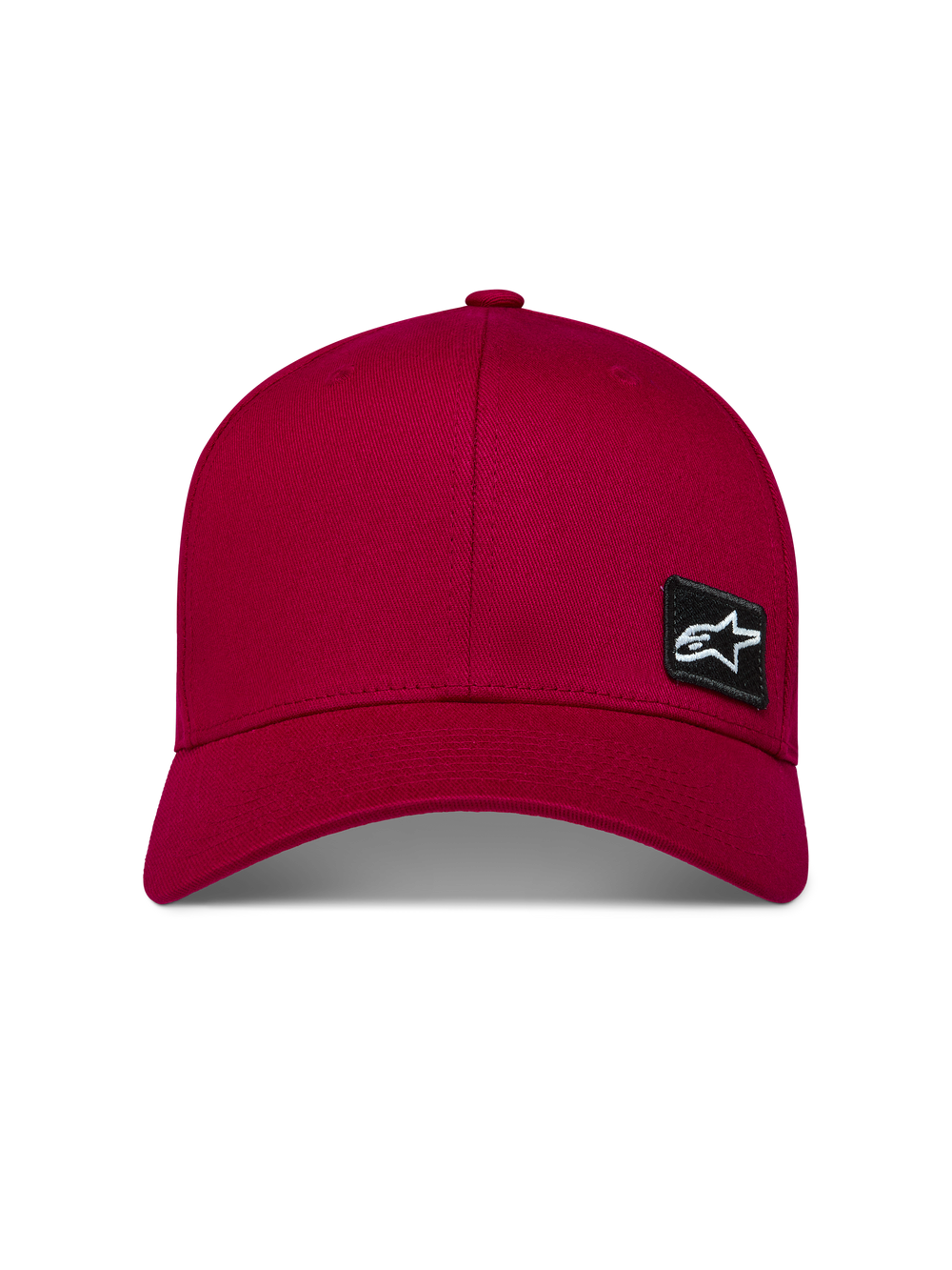 Alpinestars Pivot Hat, Dark Red curved bill sportswear cap with structured crown and small embroidered Astars logo patch.