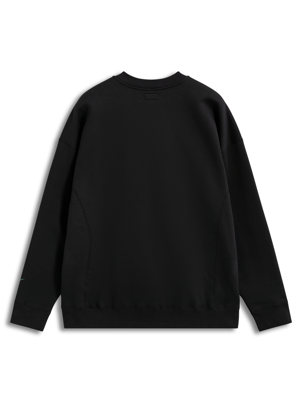 Alpinestars Guise Oversized Crew, black unisex sportswear fleece pullover shown from the back with a relaxed fit.