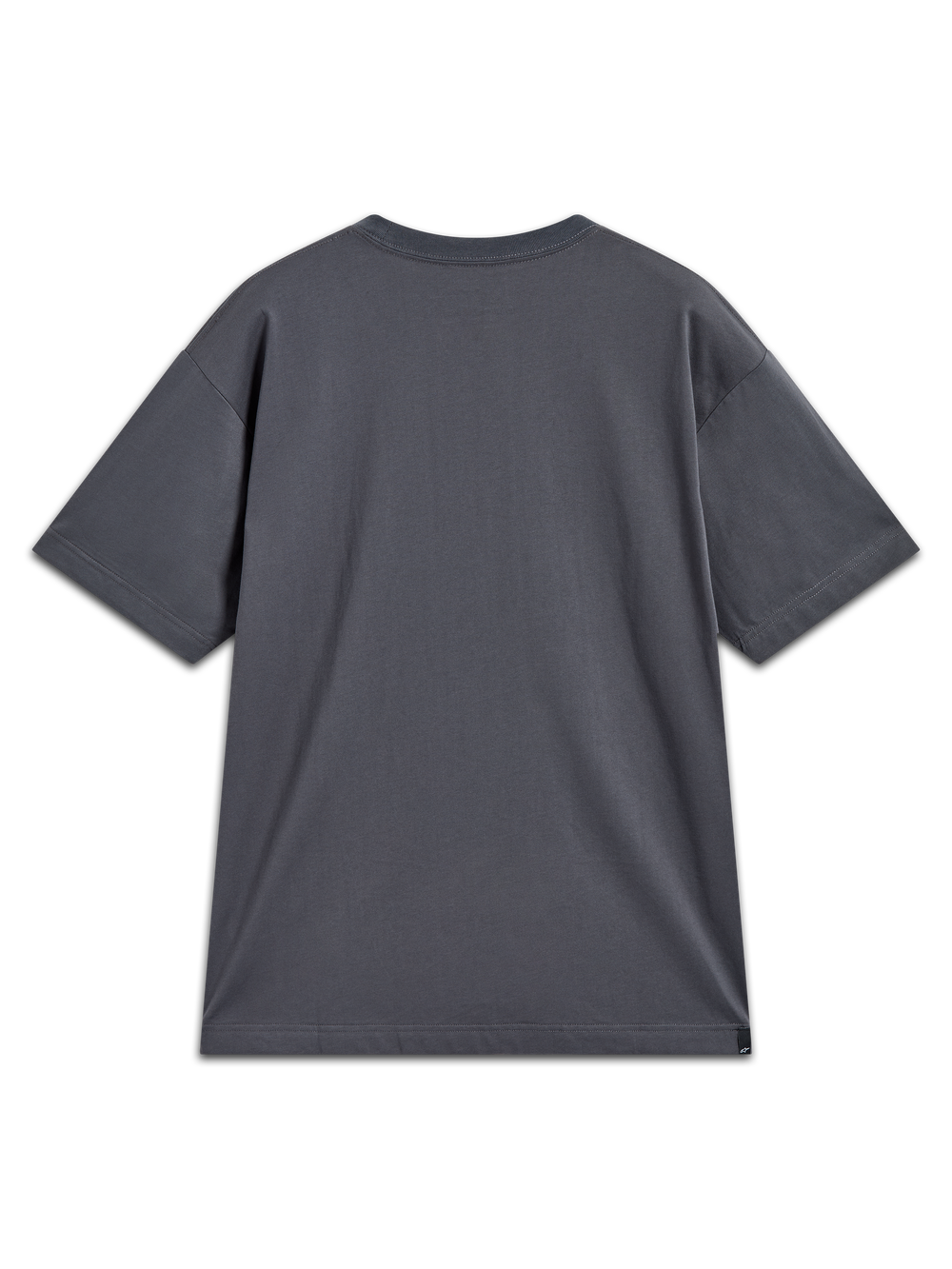 Alpinestars Chalk Oversized CSF Tee, gray relaxed-fit cotton-poly blend sportswear shirt shown from the rear.