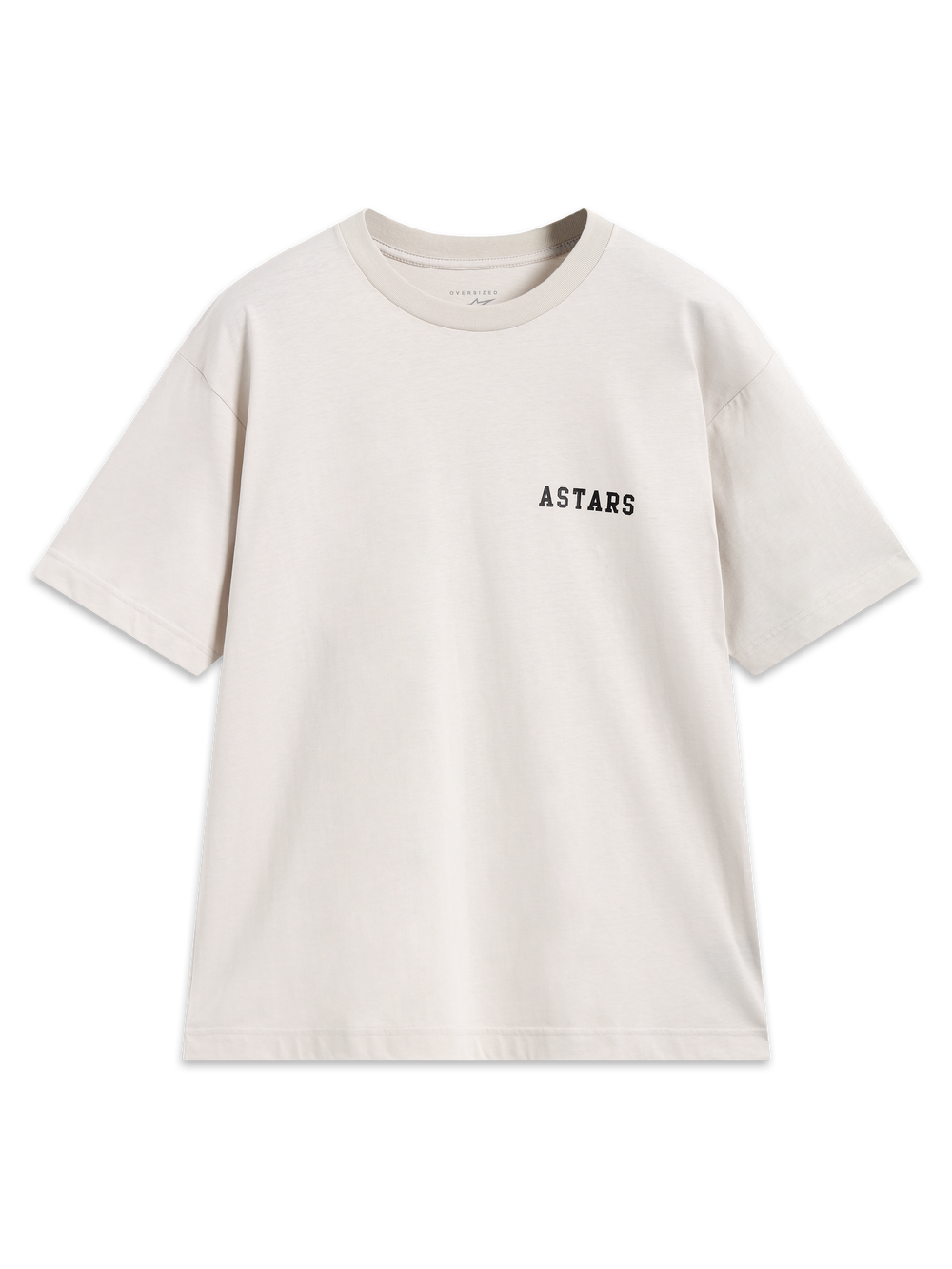 Alpinestars Latitude Oversized CSF Tee, short sleeve sportswear shirt in Sand beige with a black Astars chest logo.
