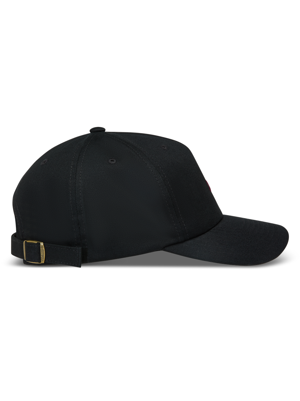 Alpinestars Explorer Strapback Hat, Black Twill Sportswear Cap with structured crown, curved bill, and metal buckle strap.