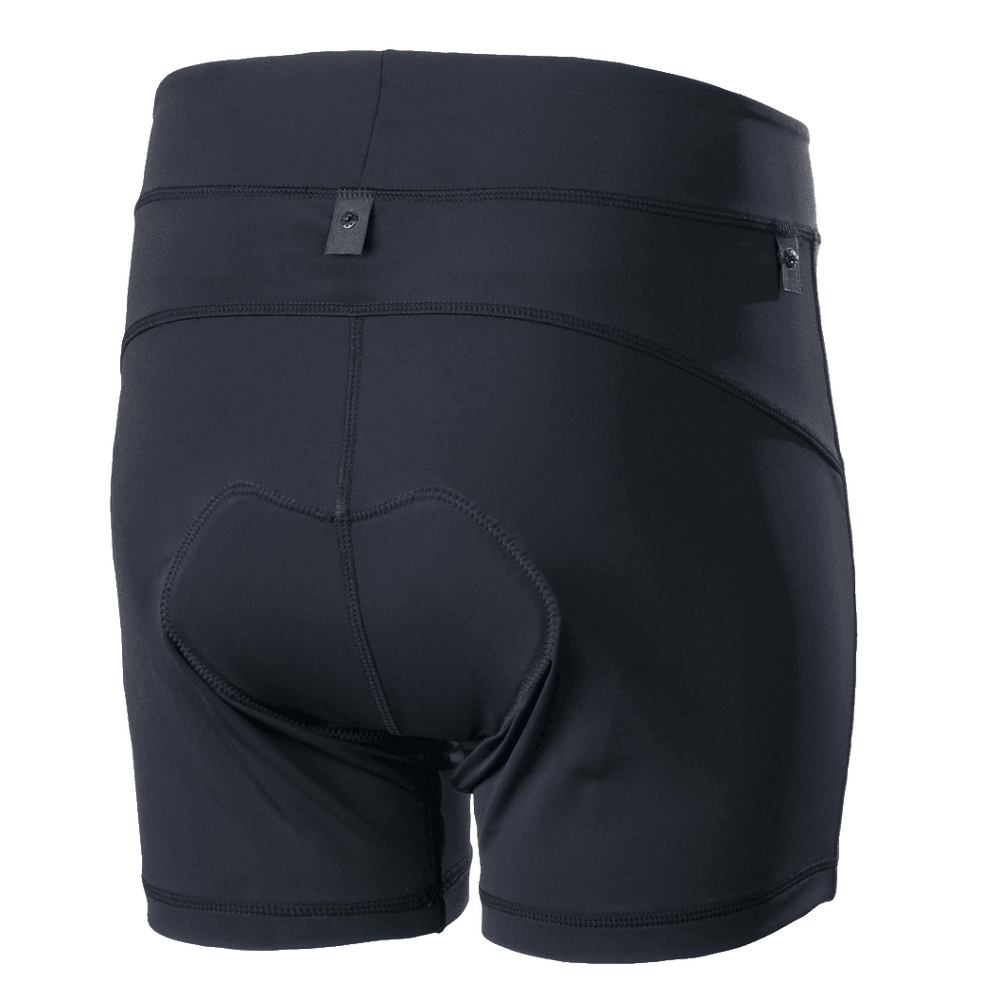 Alpinestars Women Stella Drop Inner Shorts, Black, Mountain Bike Liner Shorts, back view featuring integrated chamois padding and snap integration tabs, ergonomic compression fit for Enduro