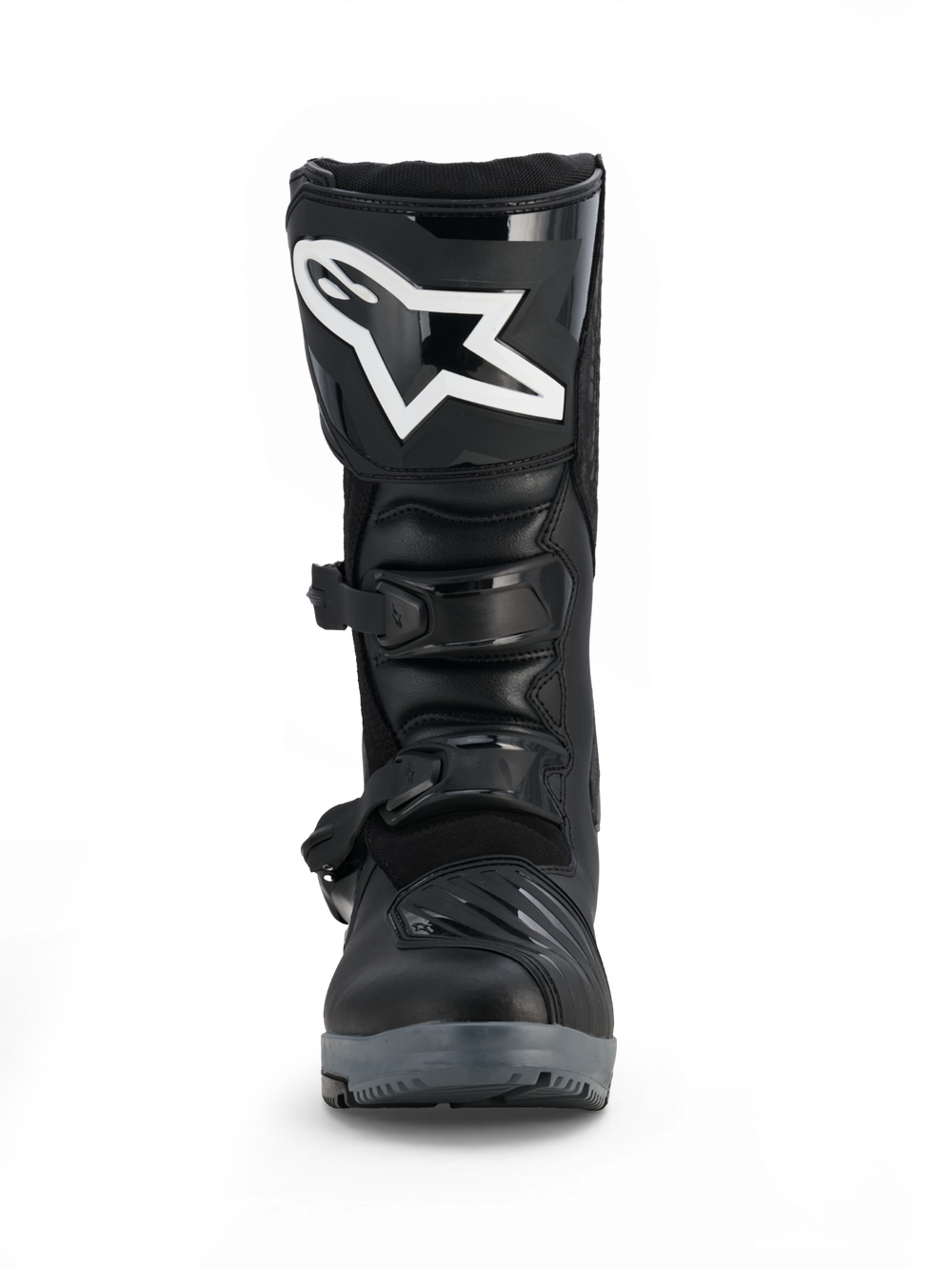Alpinestars Corozal V2 Adventure Drystar® Boots, black motorcycle adventure boot with protective shin plate, adjustable buckles and rugged all-terrain sole