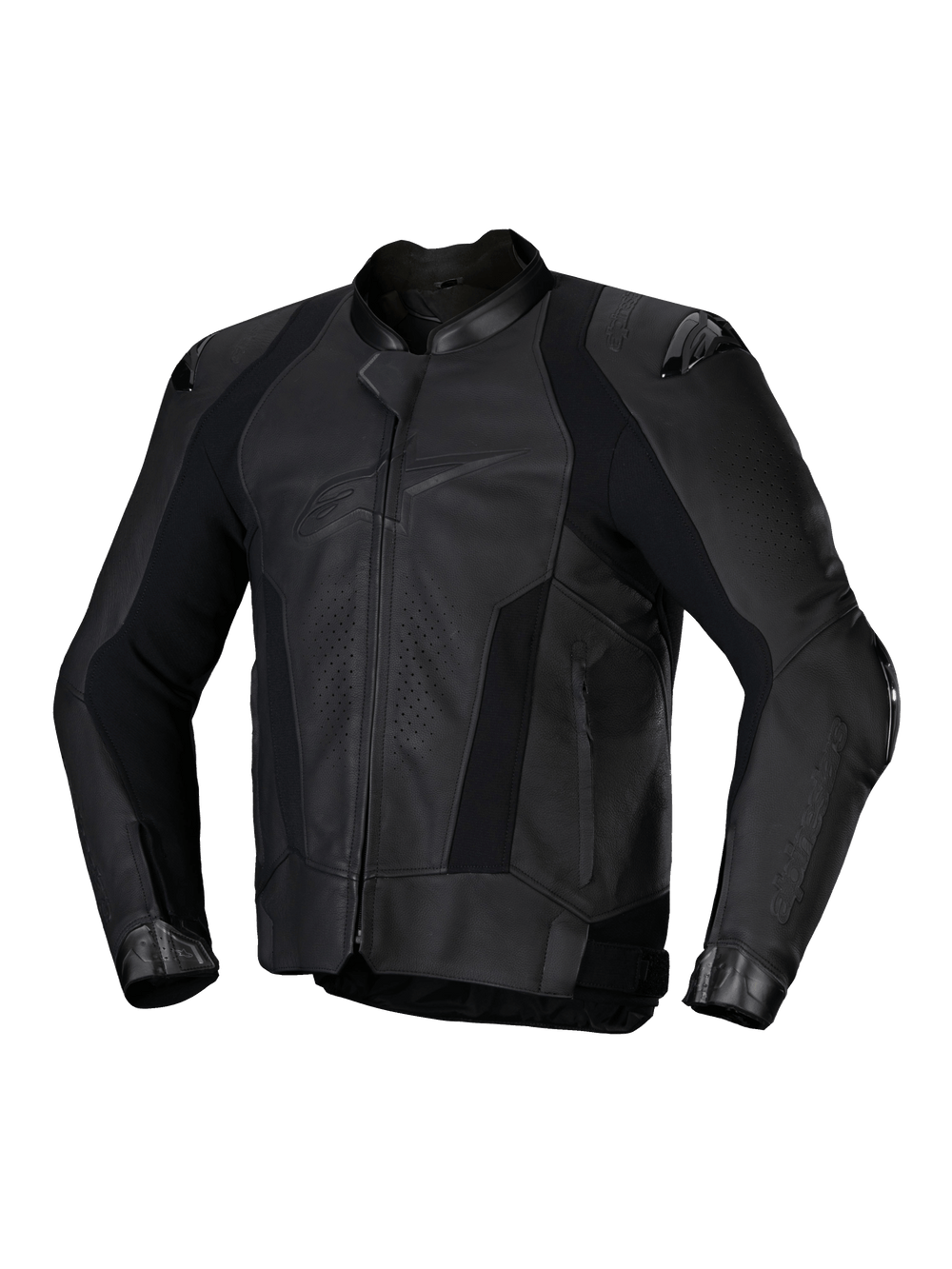 Alpinestars Missile V3 Leather Jacket, Men's Racing and Sport Motorcycle Jacket, Black, CE Certified premium bovine leather with Tech-Air Ready design