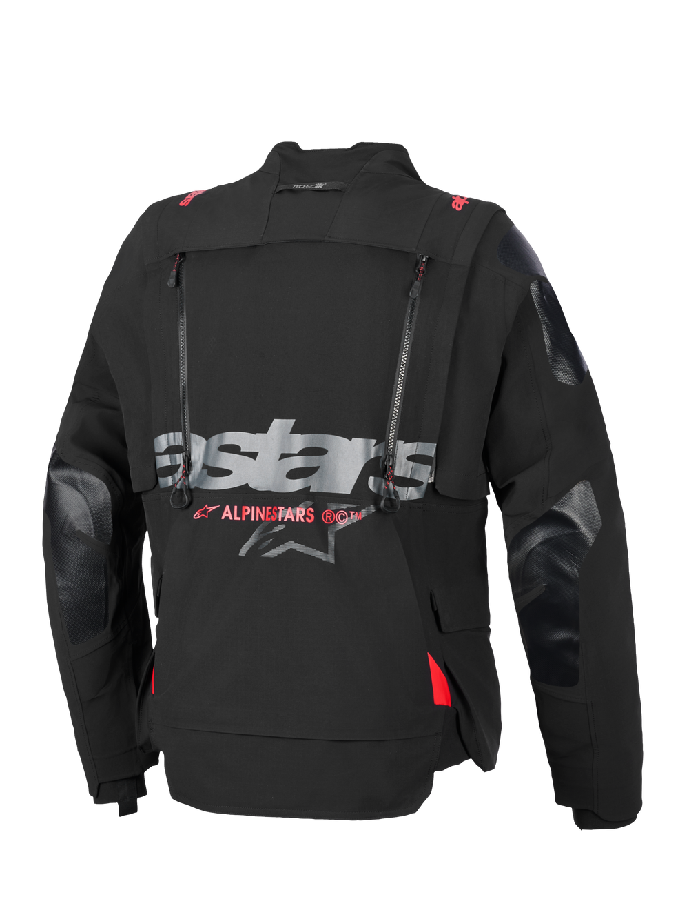 Alpinestars Halo Pro Drystar® XF Laminated Jacket, Adventure Motorcycle Jacket, Black and Dark Shadow, modular 3-layer textile construction with waterproof zippers and ventilation panels, designed for all-terrain touring