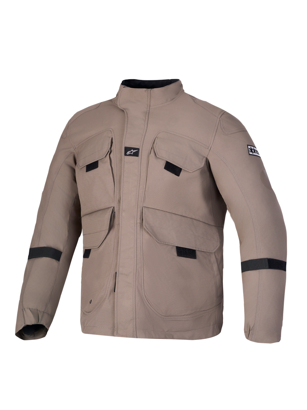 Alpinestars Altan Drystar Jacket, Walnut Black, waterproof textile urban motorcycle jacket featuring multi-pocket field styling, CE Class A certification, and Nucleon Flex Pro armor