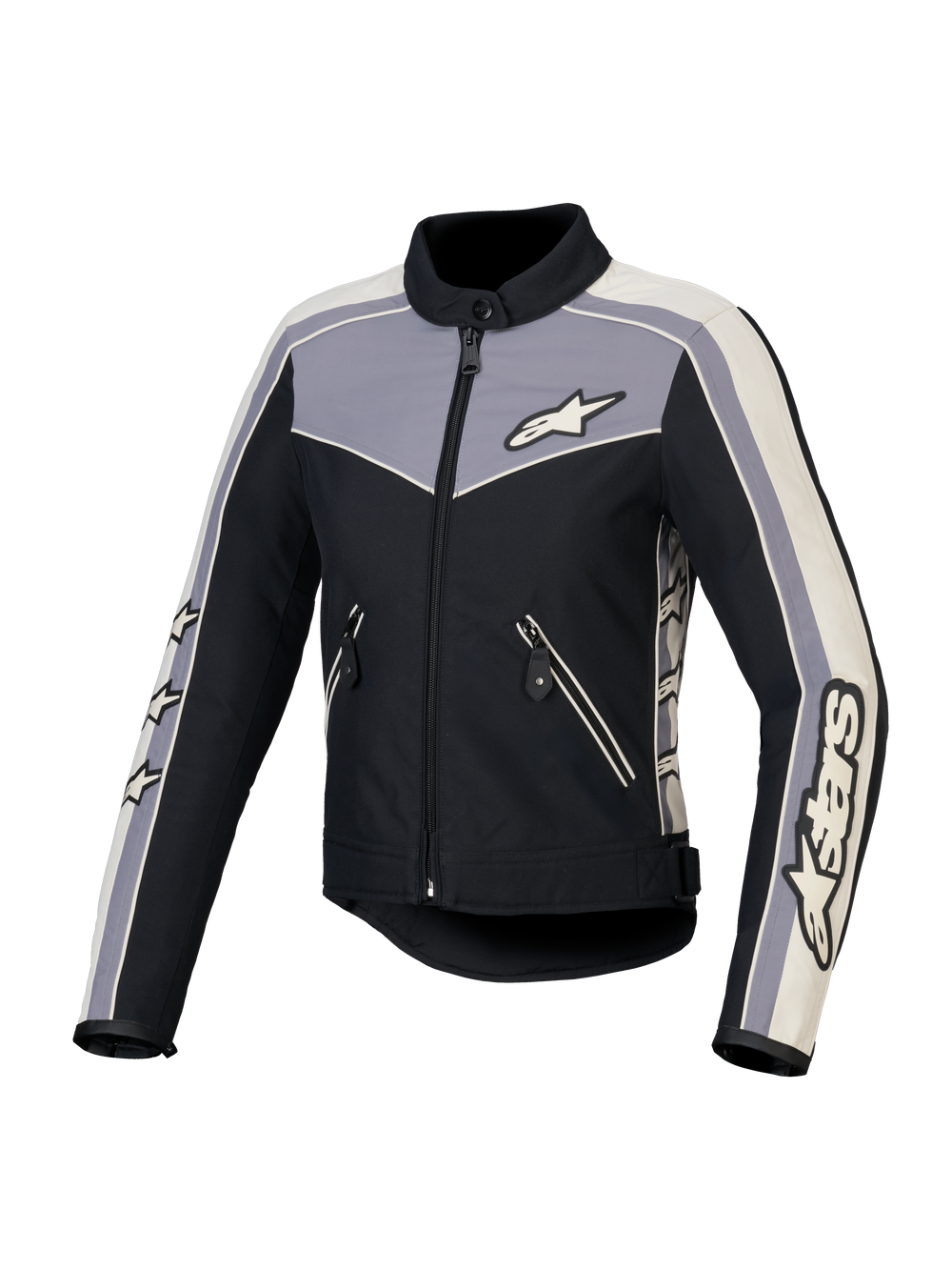 Alpinestars Stella T-Dyno Water Resistant Jacket, Women's Motorcycle Textile Jacket, Black, Dark Gray, and Ecru, CE Certified with water-resistant construction