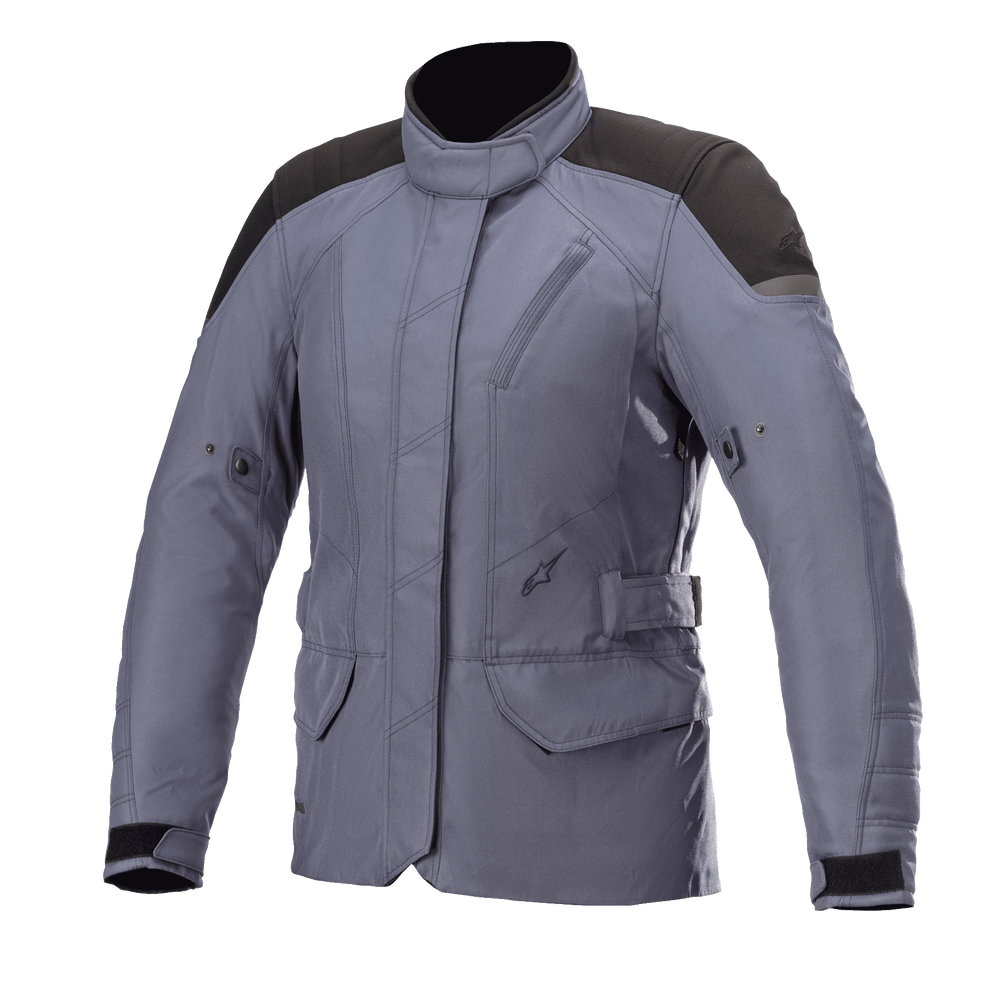 Alpinestars Women Stella Gravity Drystar® Jacket, waterproof adventure touring jacket in slate blue and black textile.