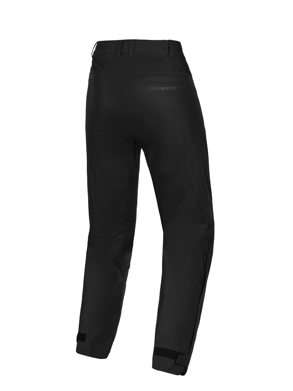 Alpinestars Stella C-1 Waterproof Pants, women's urban motorcycle riding pants, back view, black, featuring a durable textile construction and ergonomic design