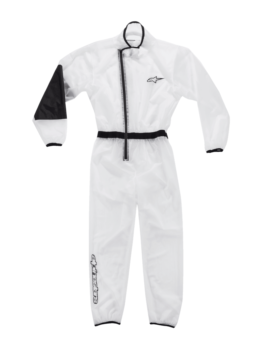Alpinestars Kart Rain Suit AND Youth Kart Rain Suit, clear waterproof karting oversuit with black trim and reinforced elbow.