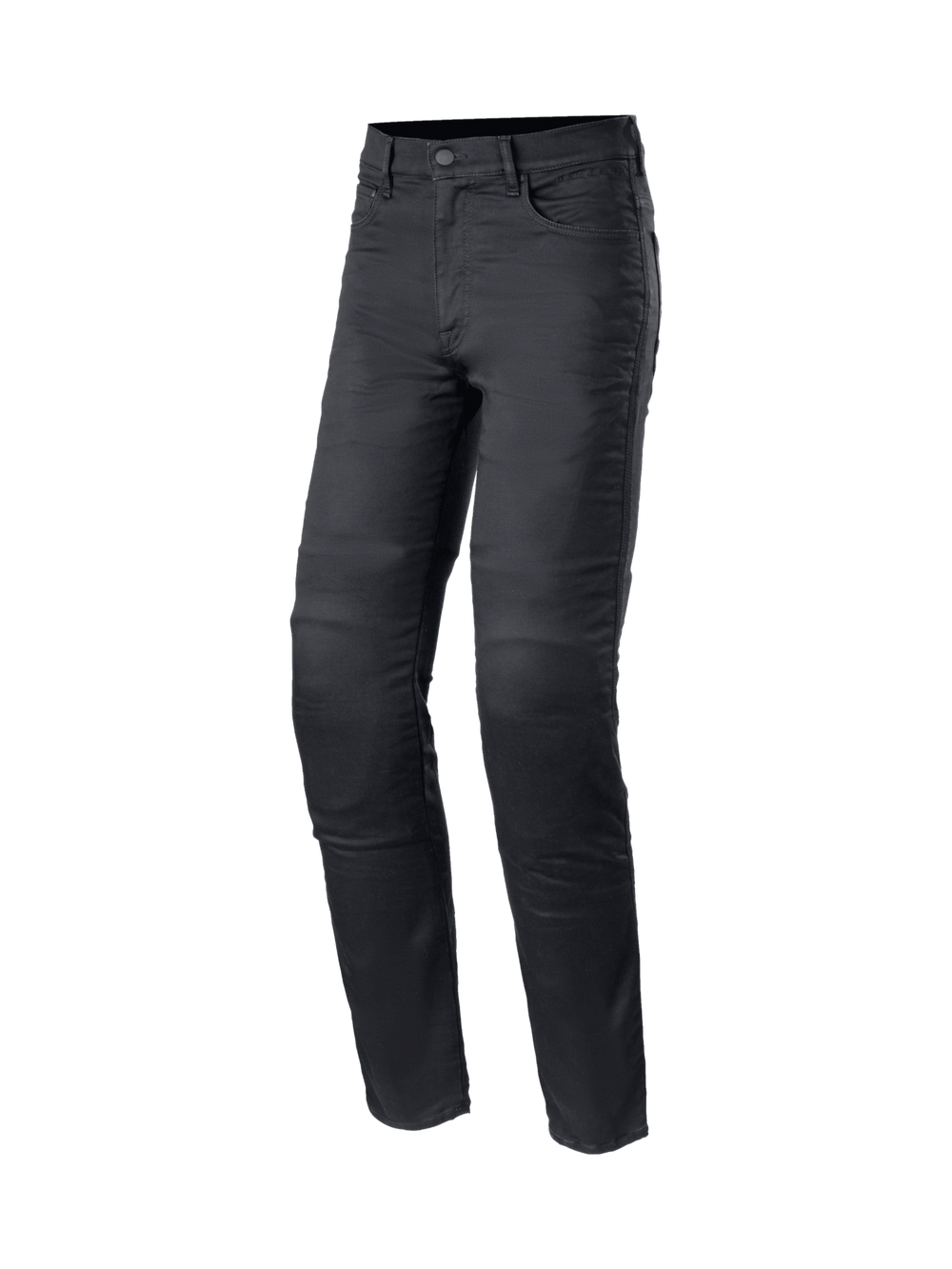 Alpinestars Cerium Tech Stretch Riding Denim, Men's slim fit urban motorcycle pants in Black Rinse with CE protection.