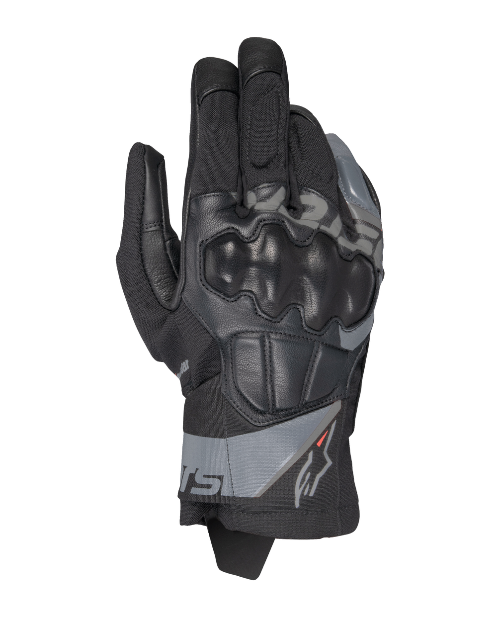 Alpinestars Corozal V3 Drystar® Gloves, Adventure Motorcycle Gloves, Black with Gray Accents, Hard Knuckle Protection, Mixed Textile and Leather Construction, Waterproof Drystar® Technology
