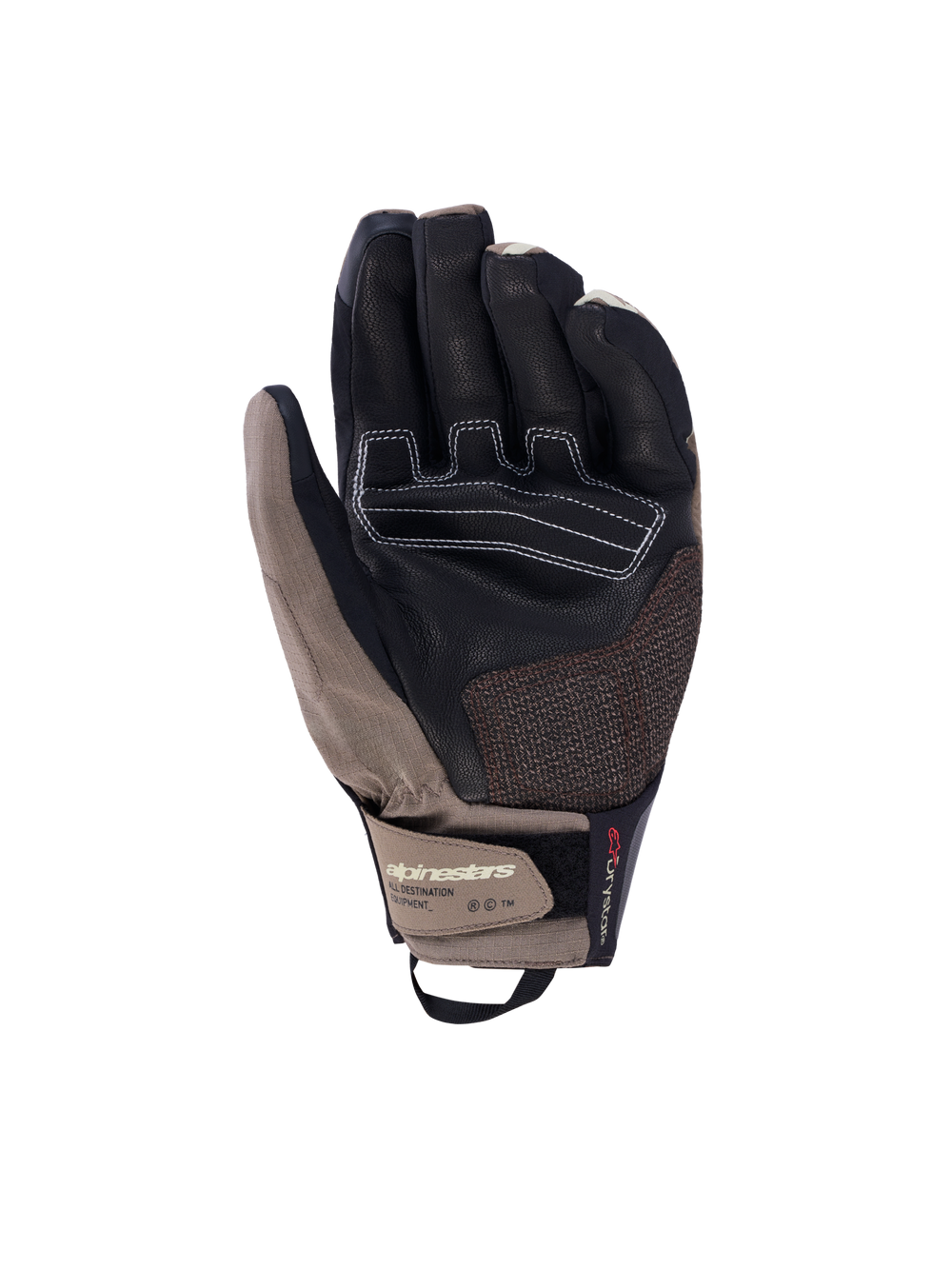 Alpinestars Harok Pro Drystar Gloves, Adventure Motorcycle Gloves, Walnut Black and Brown, CE Certified, waterproof membrane and leather palm construction