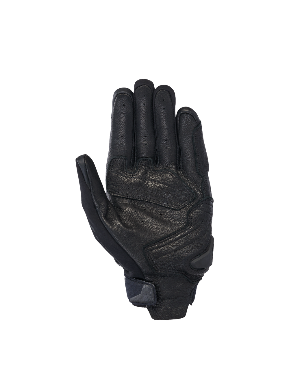 Alpinestars SP X 7 Gloves, black perforated leather motorcycle racing gloves with a reinforced palm slider.
