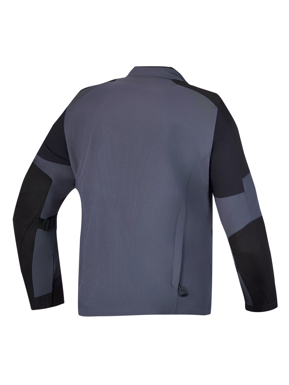 Alpinestars Arenis Gore-Tex Jacket, Men's Adventure Touring Motorcycle Jacket, Black and Deep Gray, rear view showcasing laminated shell construction and exhaust vents