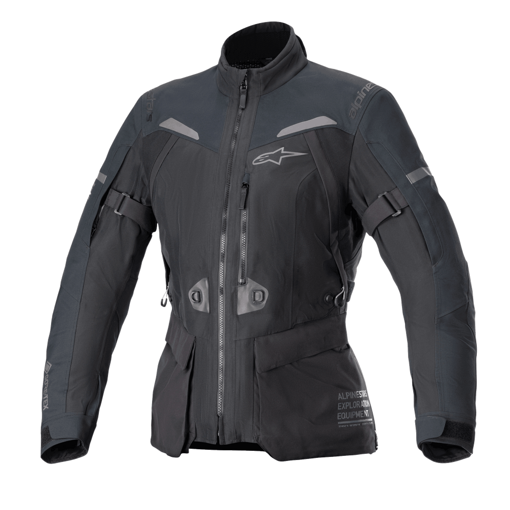 Alpinestars Stella ST-7 2L GORE-TEX Jacket, Women's Motorcycle Touring Jacket, Black and Dark Gray, waterproof laminated construction with CE certification