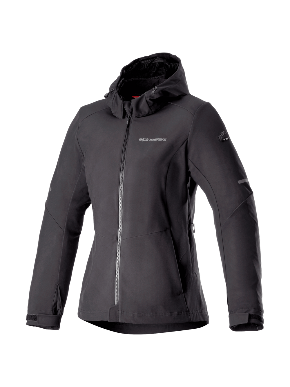 Alpinestars Stella Neo Waterproof Hoodie, Women's Urban Road Jacket, Black, Protective Softshell, CE Certified.