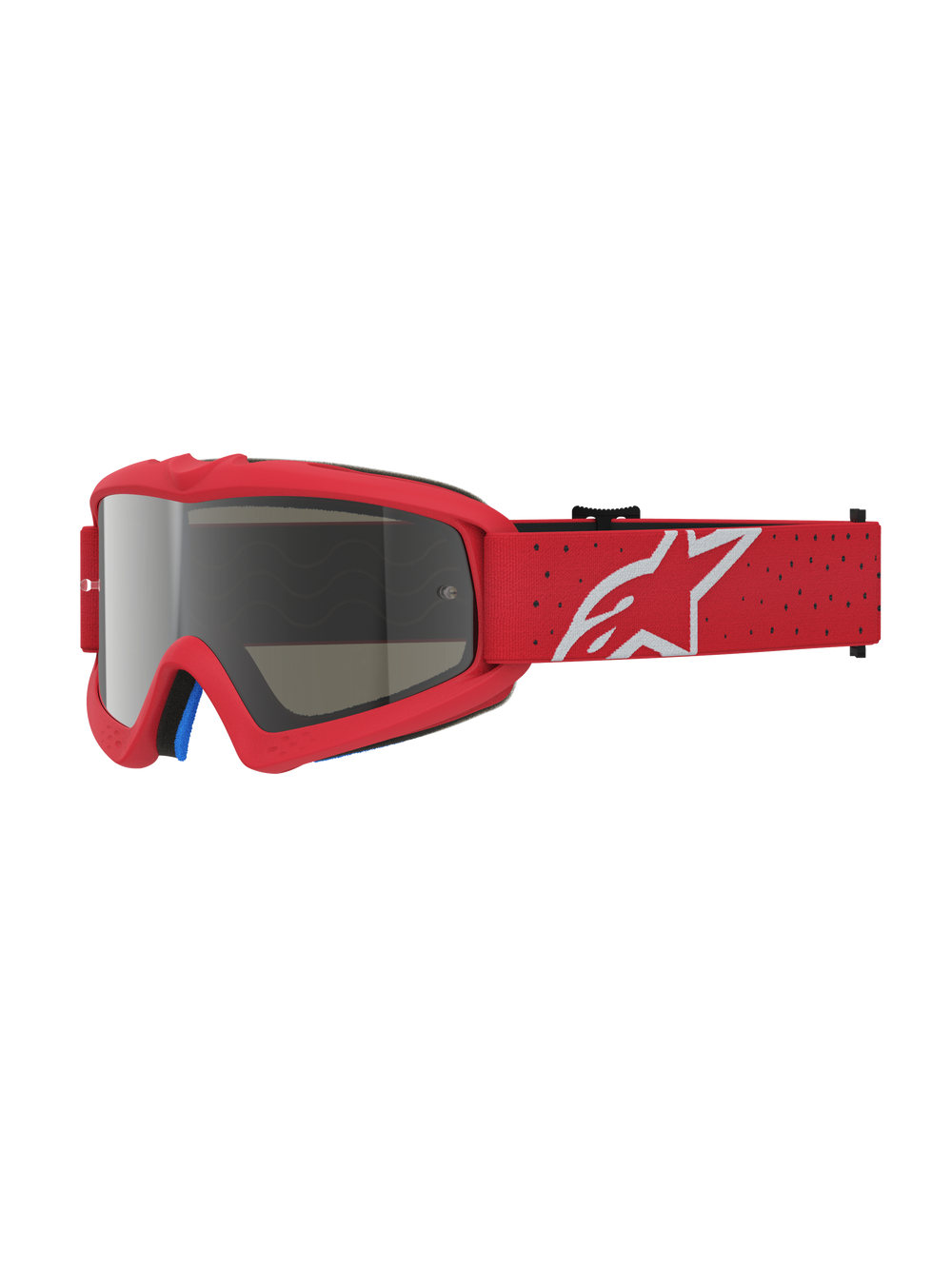 Alpinestars Vision Youth Vesta Goggles, Youth Motocross eyewear in Red with Silver Mirror lens and anti-fog protection.