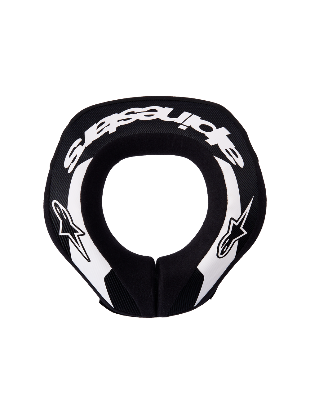 Alpinestars Youth Sequence Neck Roll, Motocross and MTB neck protector, Black and White, ergonomic dual-density foam.