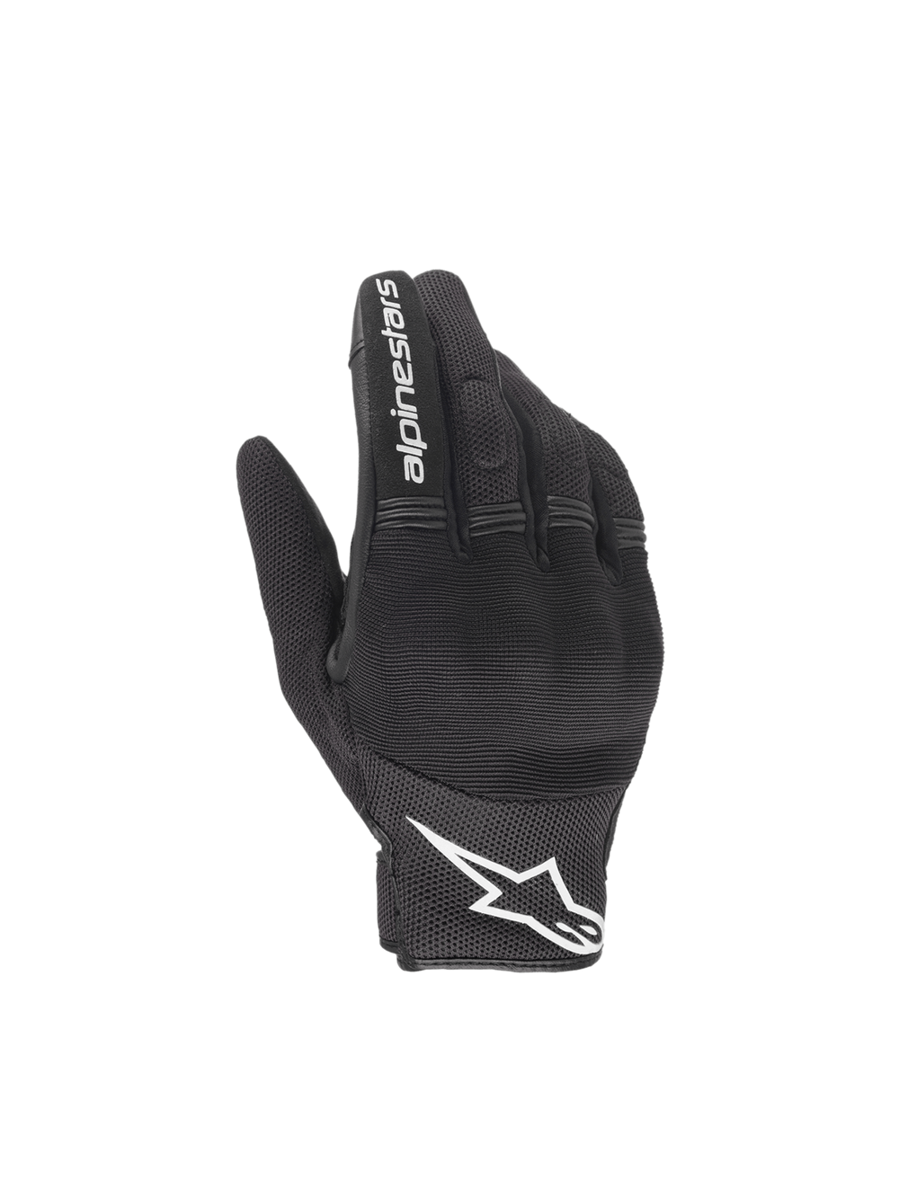 Alpinestars Copper Gloves, black and white urban motorcycle gloves featuring lightweight textile mesh.