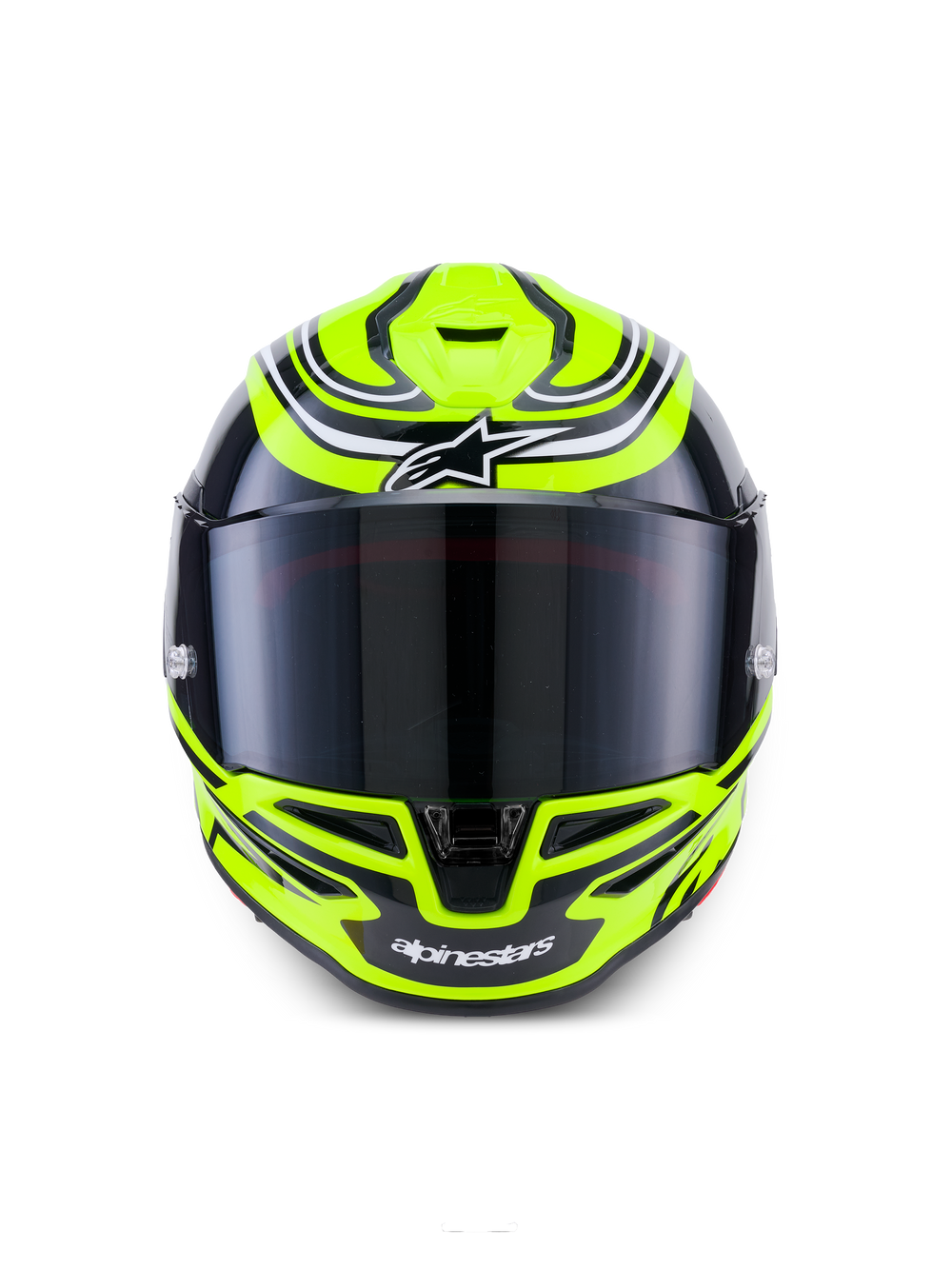 Alpinestars S-R7 Zeal Helmet ECE06/DOT, motorcycle road helmet, yellow fluo, black and white, glossy carbon composite construction, ECE certified
