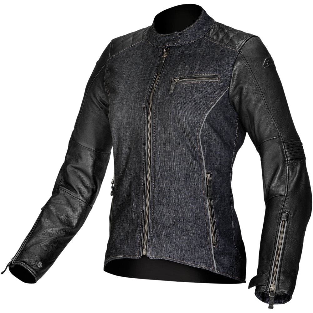Women Stella Renee Denim/Leather Jacket