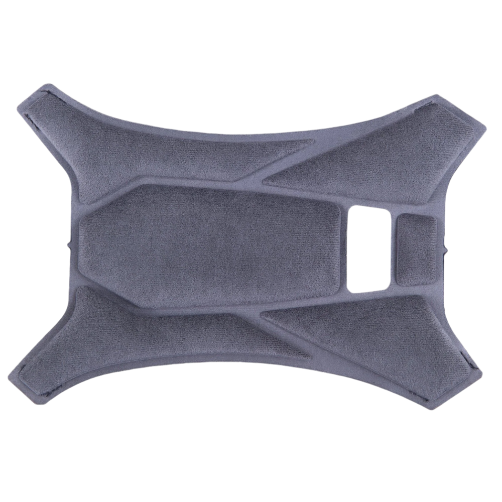 Alpinestars Supertech R10 Top Pad, Gray helmet accessory, replacement crown pad, geometric padded design with soft fabric texture, official S-R10 interior component