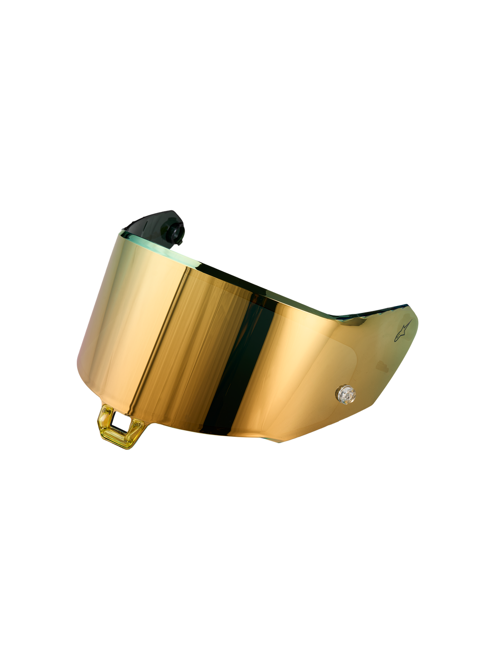 Alpinestars Absolute Vision Shield V2, motorcycle racing helmet visor, Mirror Gold, road riding accessory