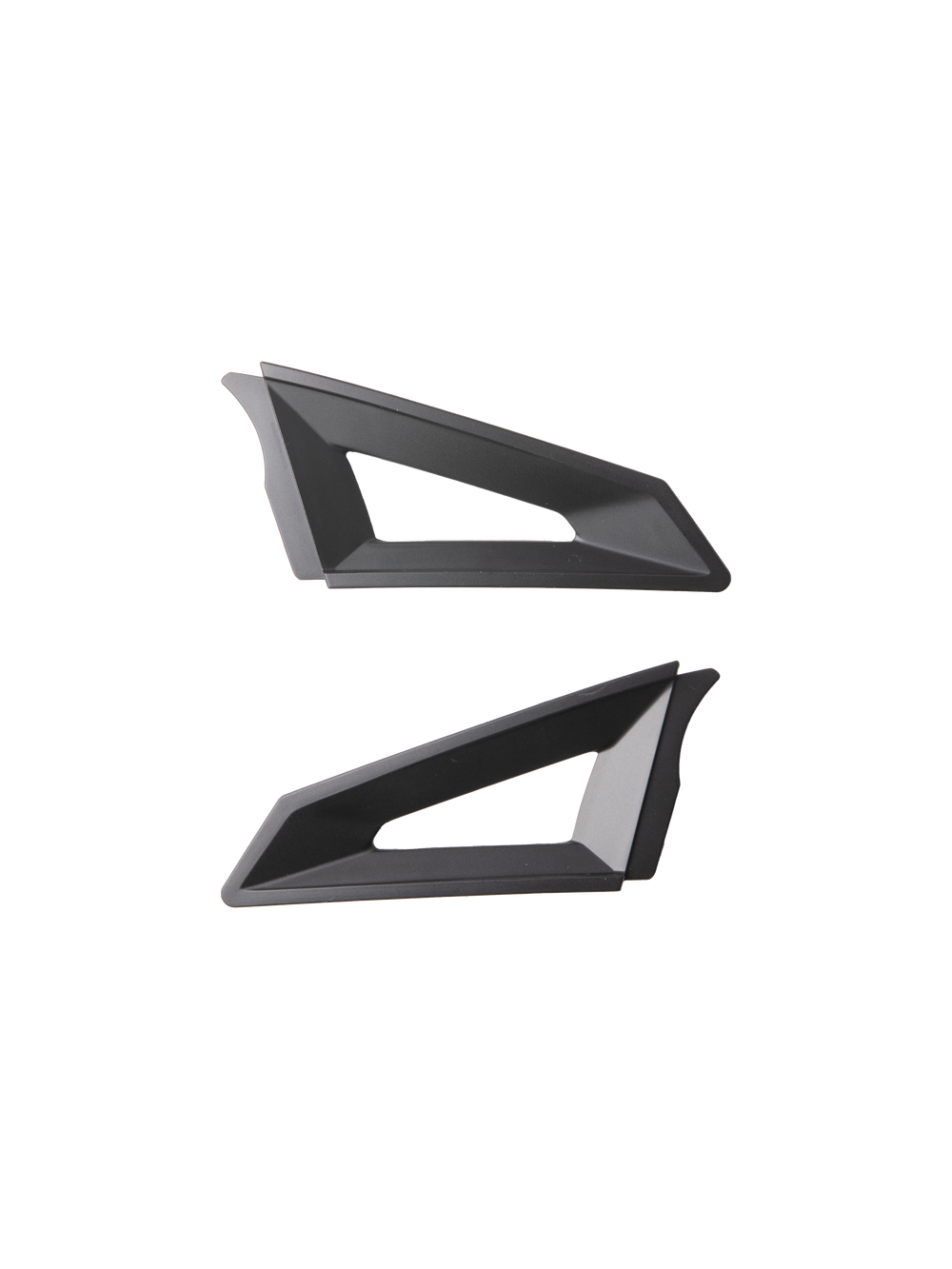 Alpinestars S-M3 Top Vent Sides, Black, pair of replacement helmet ventilation components, geometric design with triangular cutouts, matte finish, plastic construction for motocross helmets